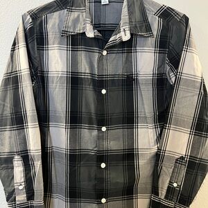 Old Navy Charcoal Checkered Shirt